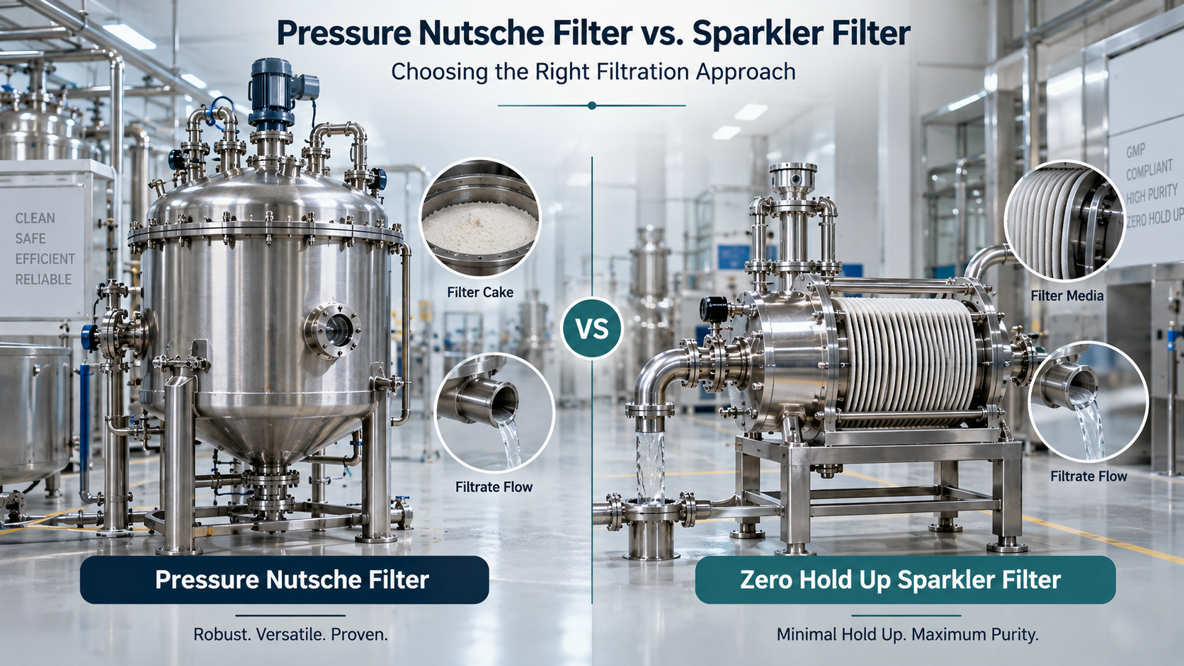 Pressure Nutsche Filter vs. Sparkler Filter: Understanding the Right Filtration Approach